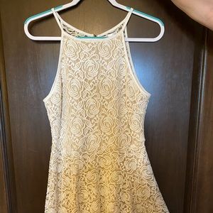 White and nude dress